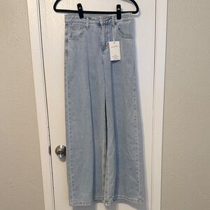 Easy Clothes Light Blue Wide-Leg Jeans